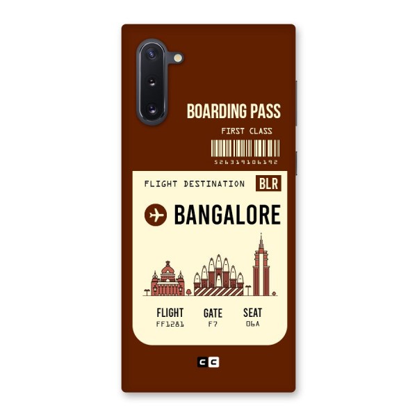 Bangalore Boarding Pass Back Case for Galaxy Note 10