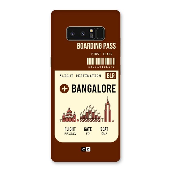 Bangalore Boarding Pass Back Case for Galaxy Note 8