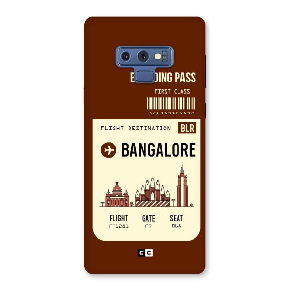 Bangalore Boarding Pass Back Case for Galaxy Note 9