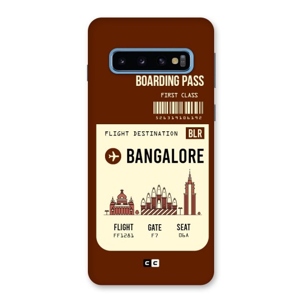 Bangalore Boarding Pass Back Case for Galaxy S10