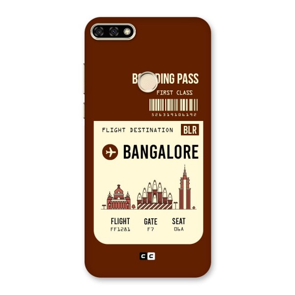 Bangalore Boarding Pass Back Case for Honor 7A