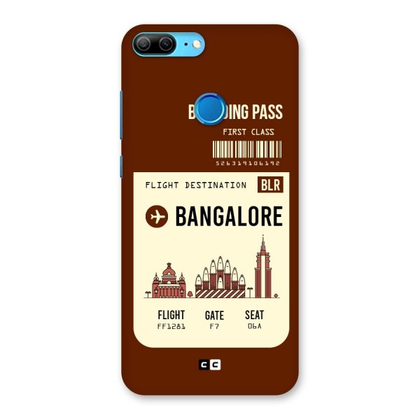 Bangalore Boarding Pass Back Case for Honor 9 Lite