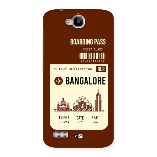 Bangalore Boarding Pass Back Case for Honor Holly