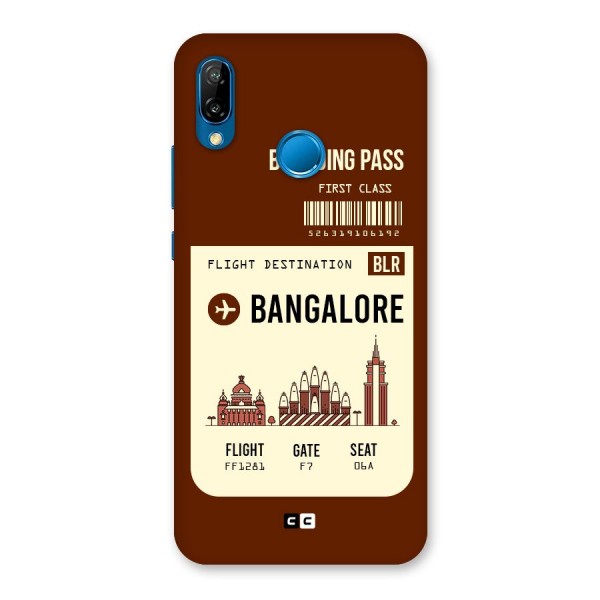 Bangalore Boarding Pass Back Case for Huawei P20 Lite
