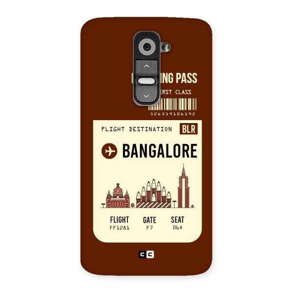 Bangalore Boarding Pass Back Case for LG G2