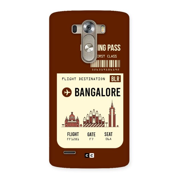 Bangalore Boarding Pass Back Case for LG G3