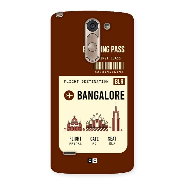 Bangalore Boarding Pass Back Case for LG G3 Stylus