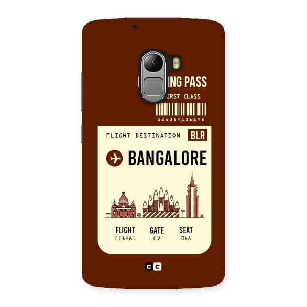Bangalore Boarding Pass Back Case for Lenovo K4 Note