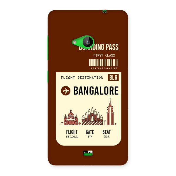 Bangalore Boarding Pass Back Case for Lumia 535