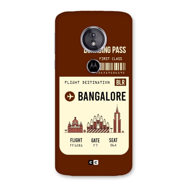 Bangalore Boarding Pass Back Case for Moto E5
