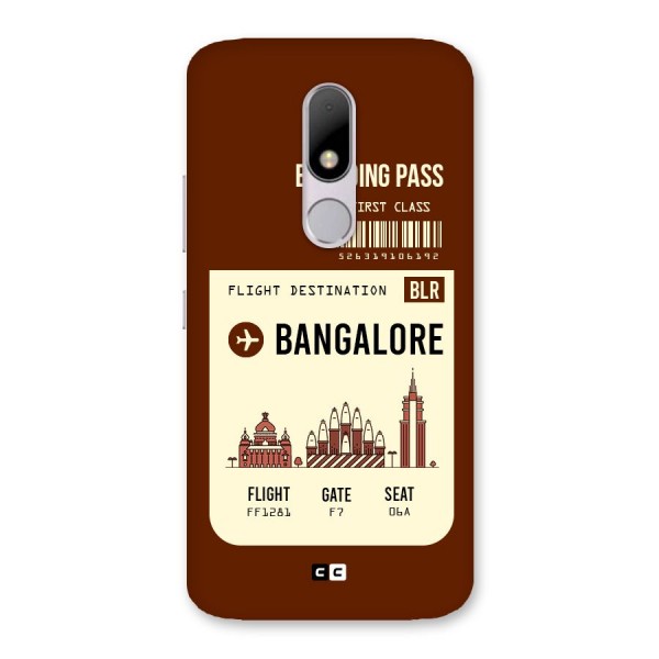 Bangalore Boarding Pass Back Case for Moto M