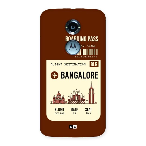Bangalore Boarding Pass Back Case for Moto X 2nd Gen
