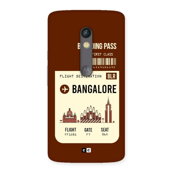 Bangalore Boarding Pass Back Case for Moto X Play