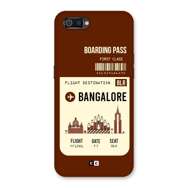 Bangalore Boarding Pass Back Case for Realme C2
