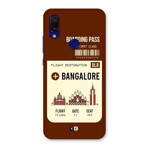 Bangalore Boarding Pass Back Case for Redmi Y3