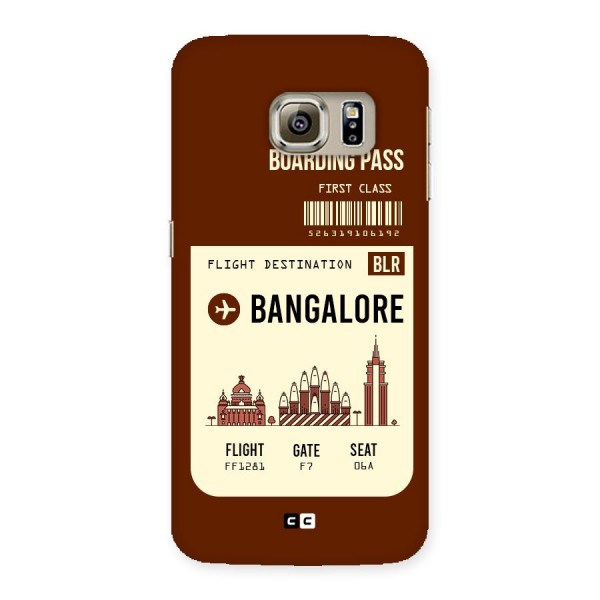Bangalore Boarding Pass Back Case for Samsung Galaxy S6 Edge