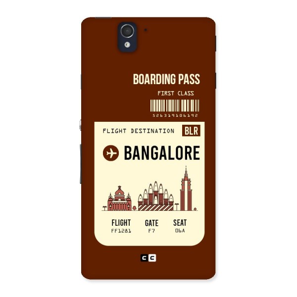 Bangalore Boarding Pass Back Case for Sony Xperia Z