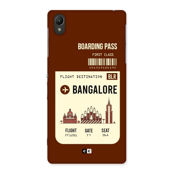 Bangalore Boarding Pass Back Case for Sony Xperia Z2