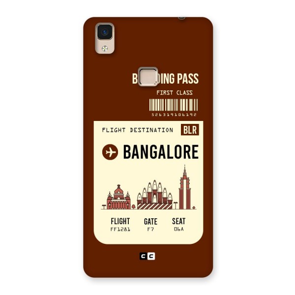 Bangalore Boarding Pass Back Case for V3 Max