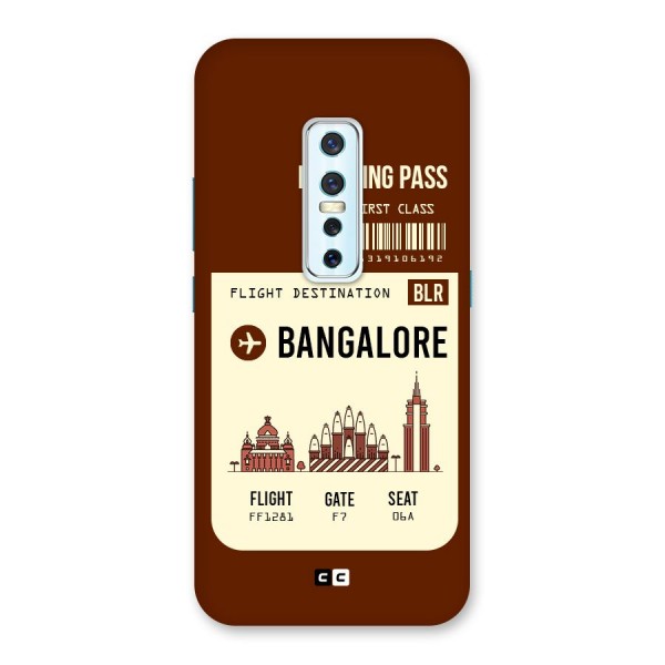 Bangalore Boarding Pass Back Case for Vivo V17 Pro
