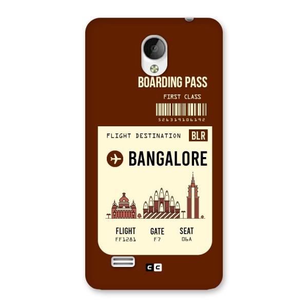 Bangalore Boarding Pass Back Case for Vivo Y21