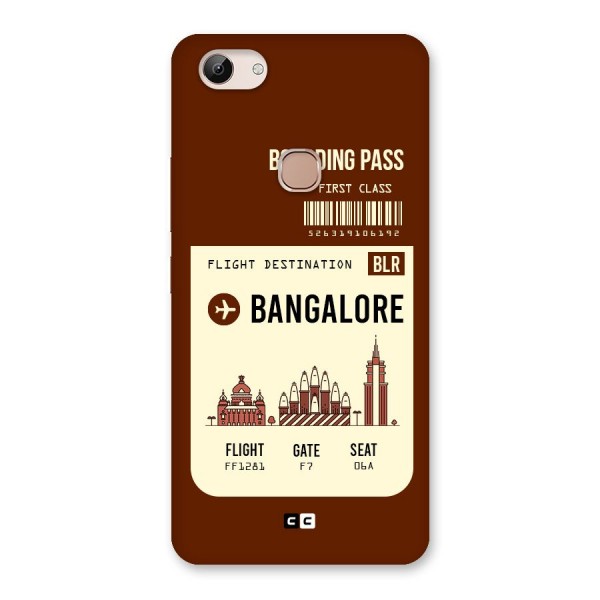 Bangalore Boarding Pass Back Case for Vivo Y83