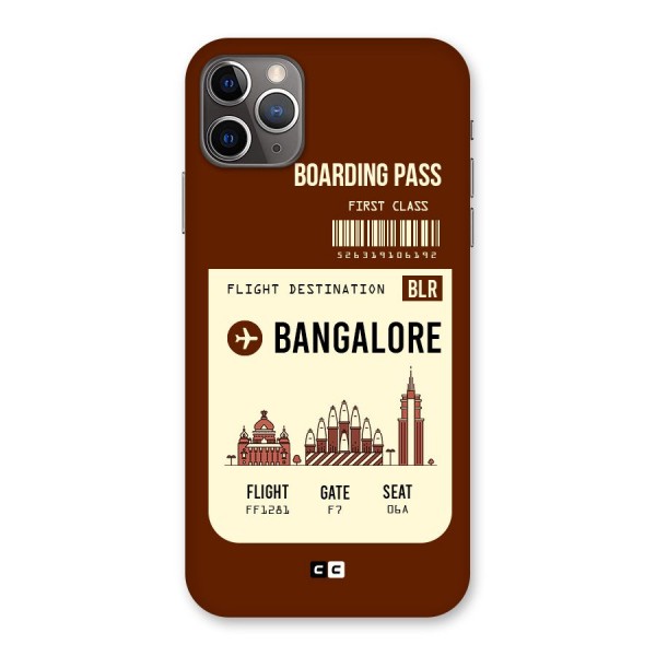 Bangalore Boarding Pass Back Case for iPhone 11 Pro Max
