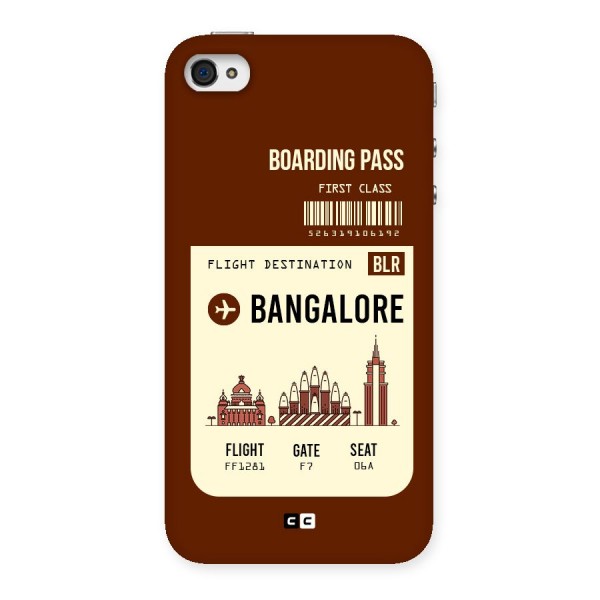 Bangalore Boarding Pass Back Case for iPhone 4 4s