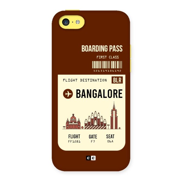 Bangalore Boarding Pass Back Case for iPhone 5C