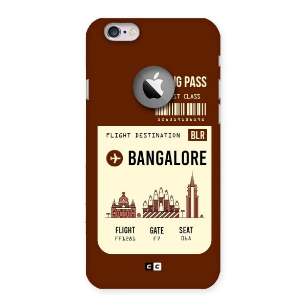 Bangalore Boarding Pass Back Case for iPhone 6 Logo Cut