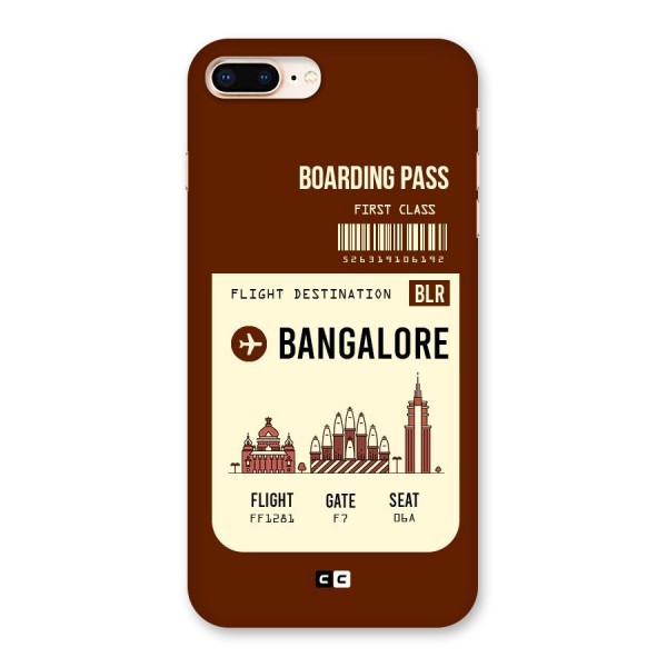 Bangalore Boarding Pass Back Case for iPhone 8 Plus