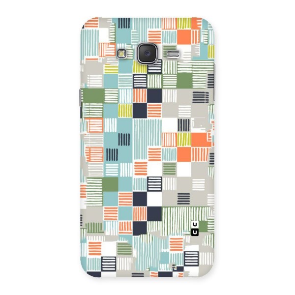 Tiny Boxes Stripes Back Case for Galaxy J7