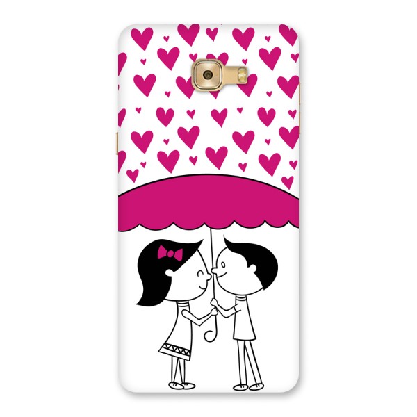 Romantic Couples with Hearts Back Case for Galaxy C9 Pro
